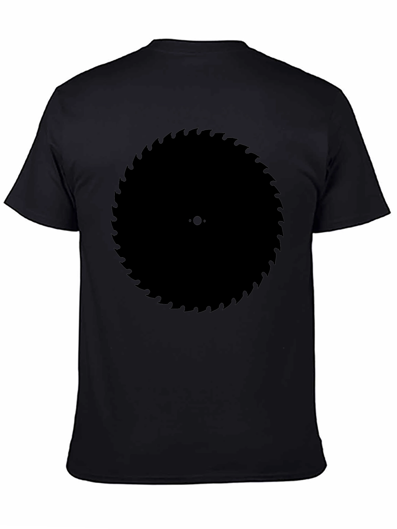 Black Circular Saw Blade Graphic Tee