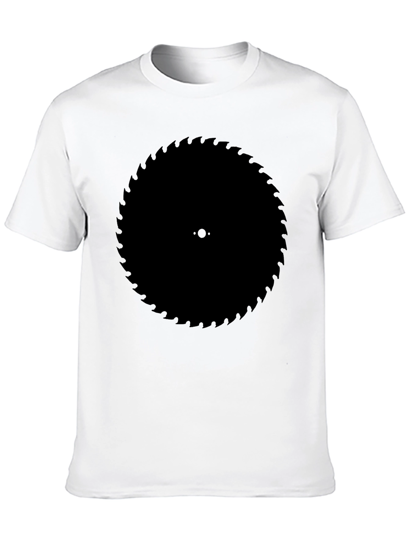 Black Circular Saw Blade Graphic Tee