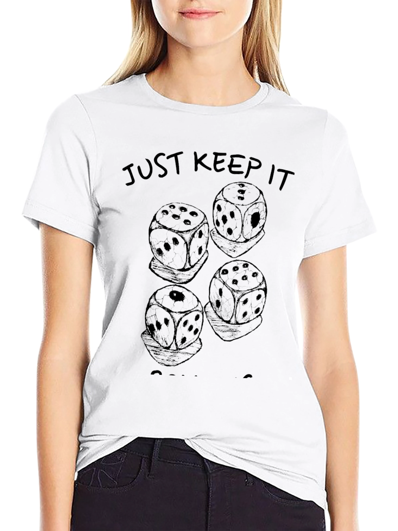 Just Keep It Rolling Dice Graphic T-Shirt