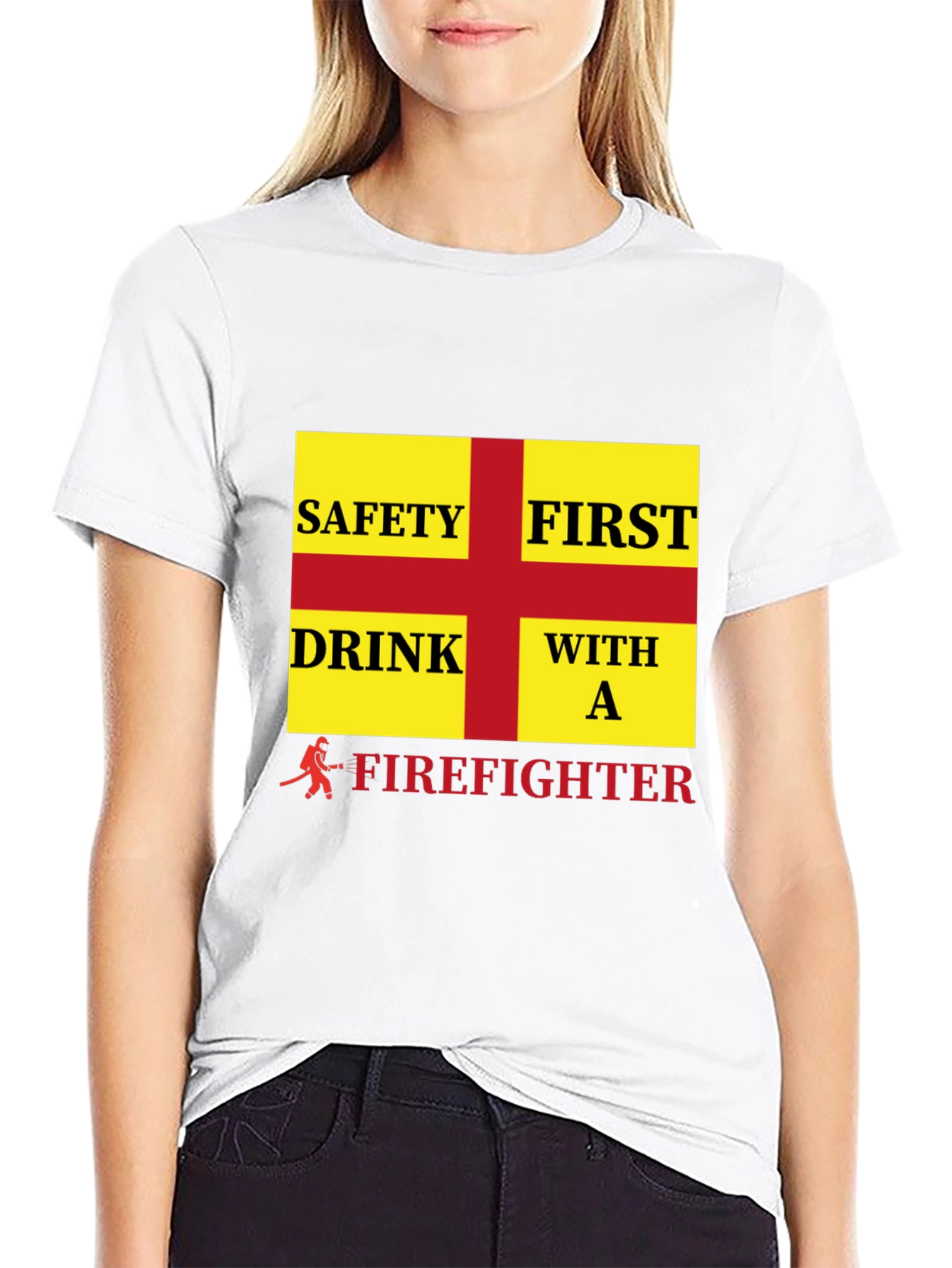 Firefighter Safety First Drink T-Shirt