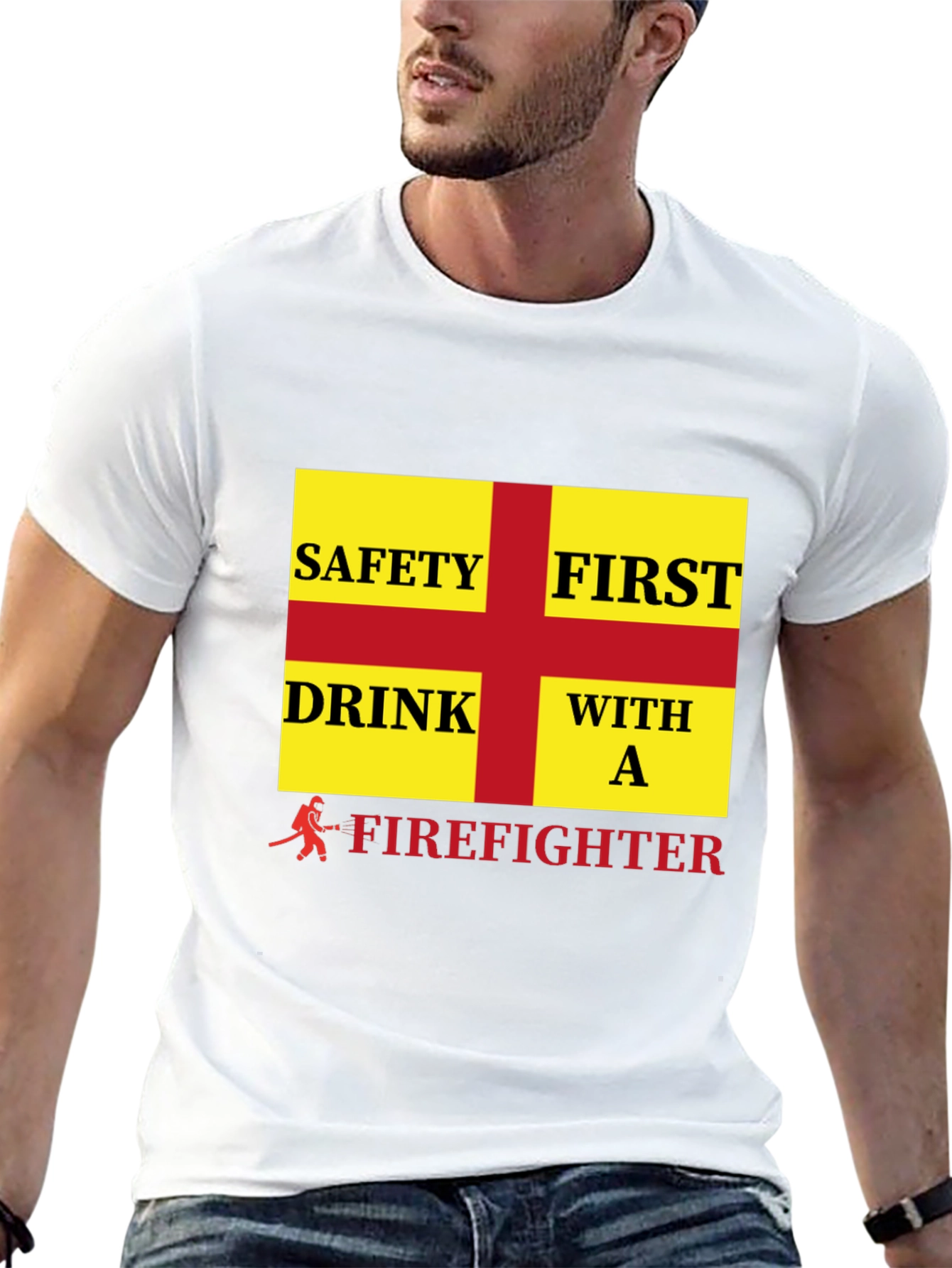 Firefighter Safety First Drink T-Shirt