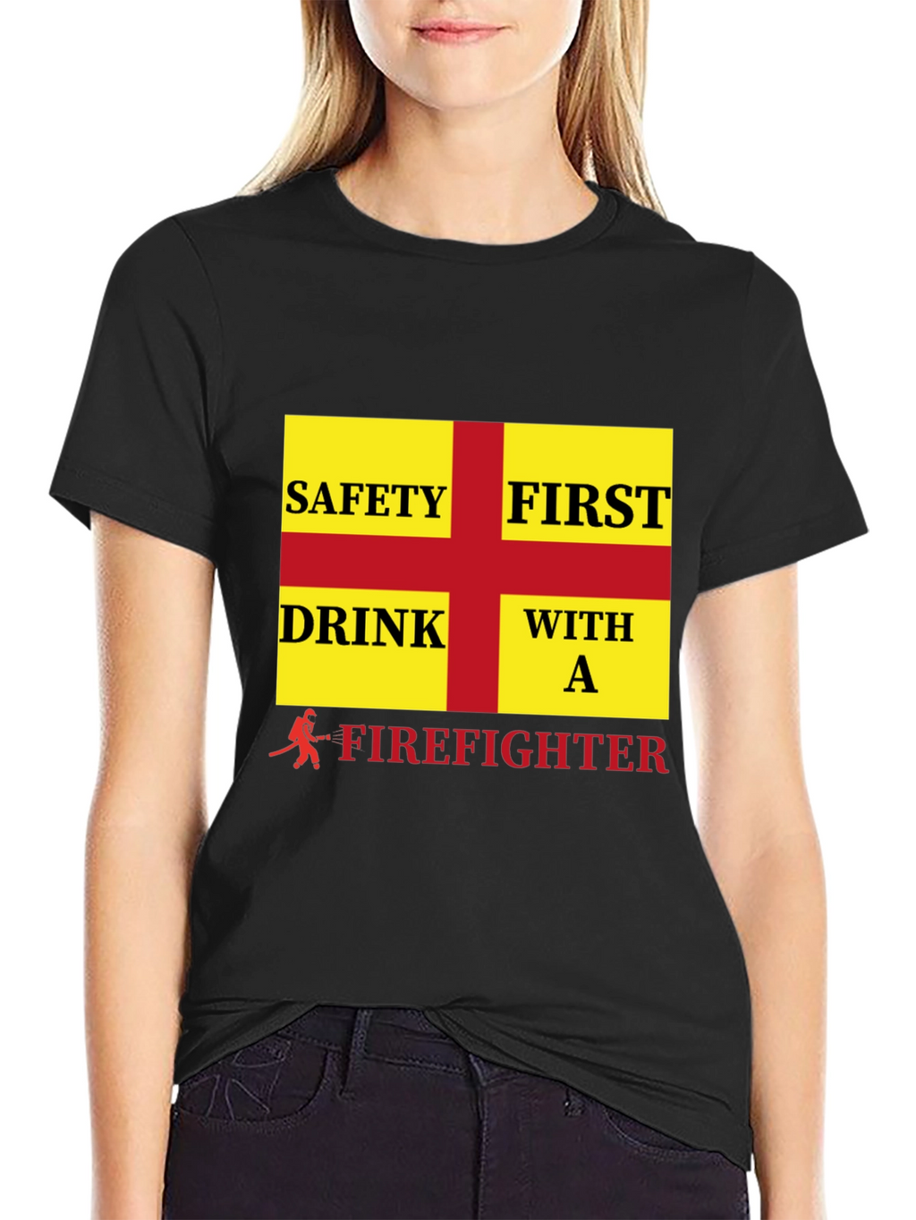 Firefighter Safety First Drink T-Shirt