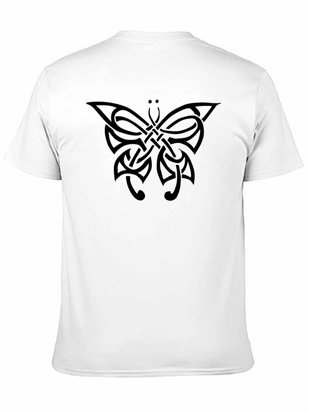 Celtic Butterfly Graphic Tee - Black Cotton T-Shirt