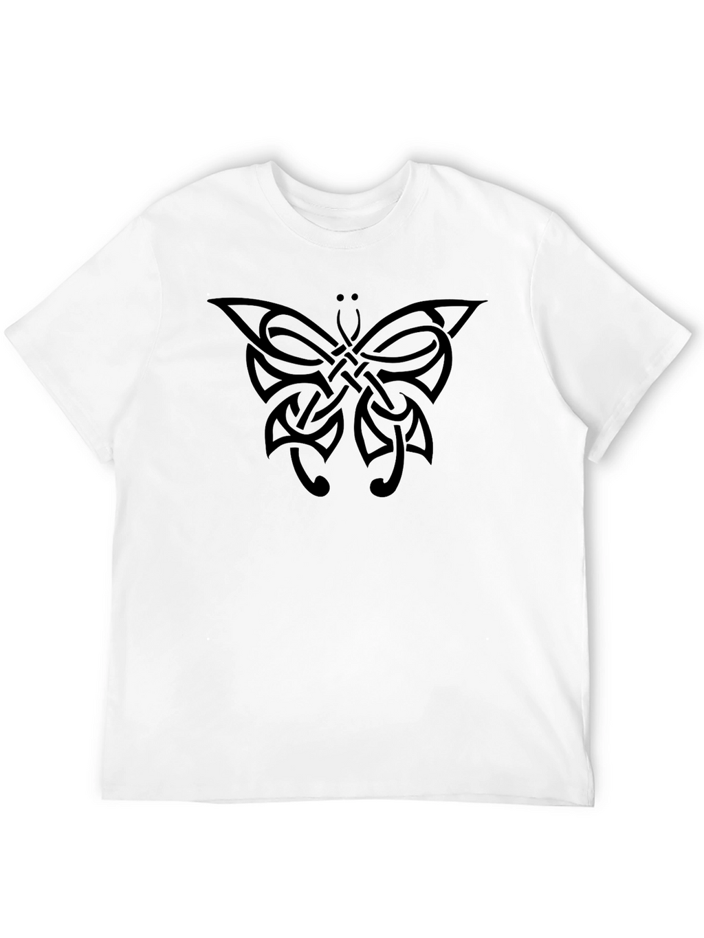 Celtic Butterfly Graphic Tee - Black Cotton T-Shirt
