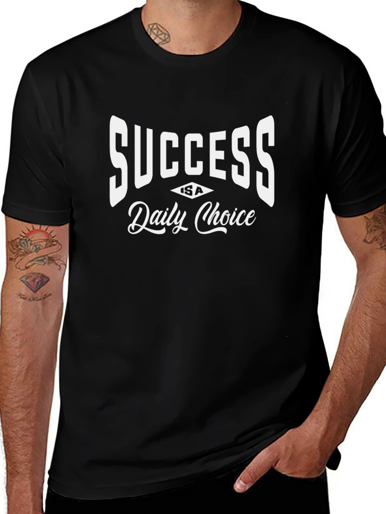 Success is a Daily Choice Black T-Shirt