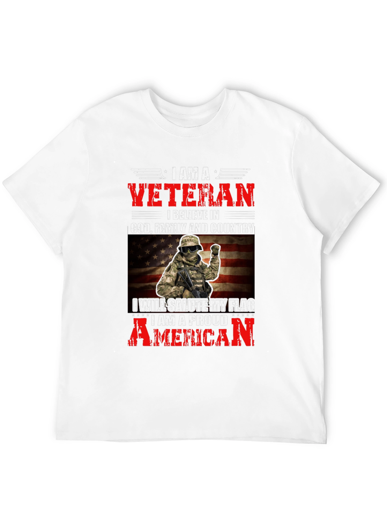 I am a Veteran T-Shirt - Patriotic American Pride