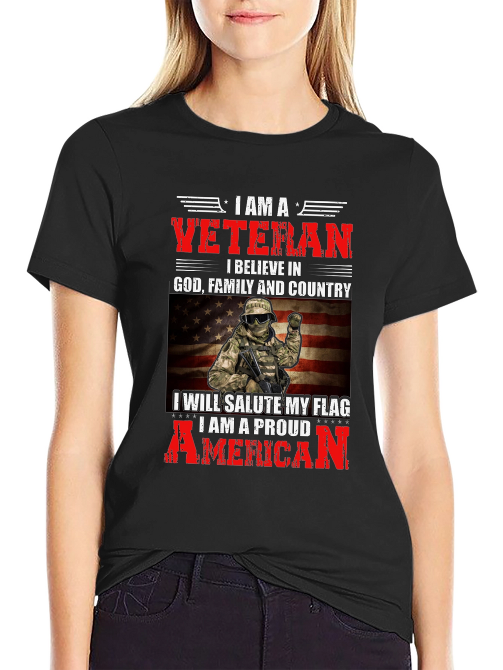 I am a Veteran T-Shirt - Patriotic American Pride
