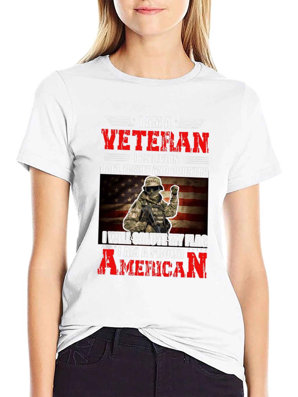 I am a Veteran T-Shirt - Patriotic American Pride