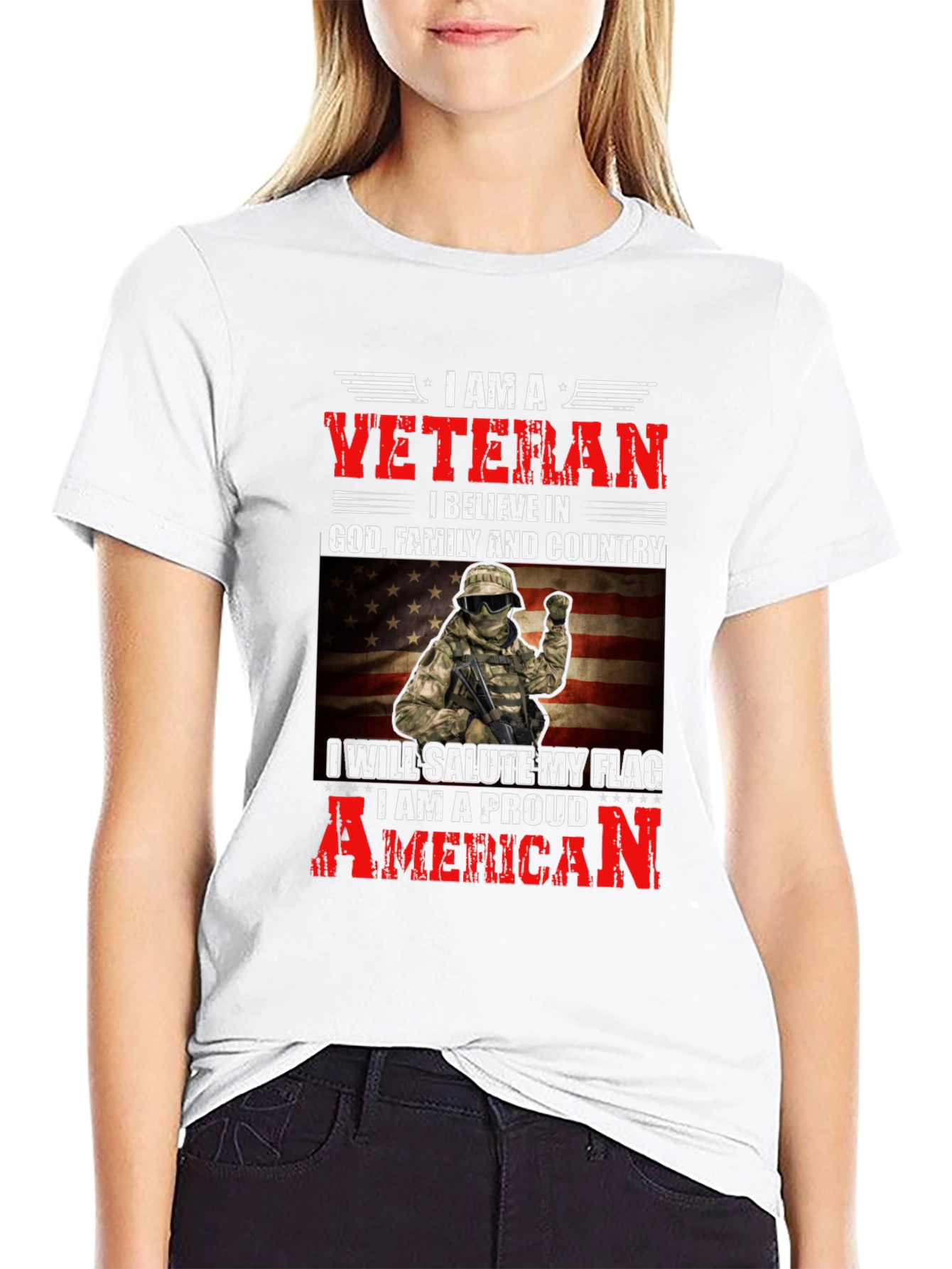 I am a Veteran T-Shirt - Patriotic American Pride