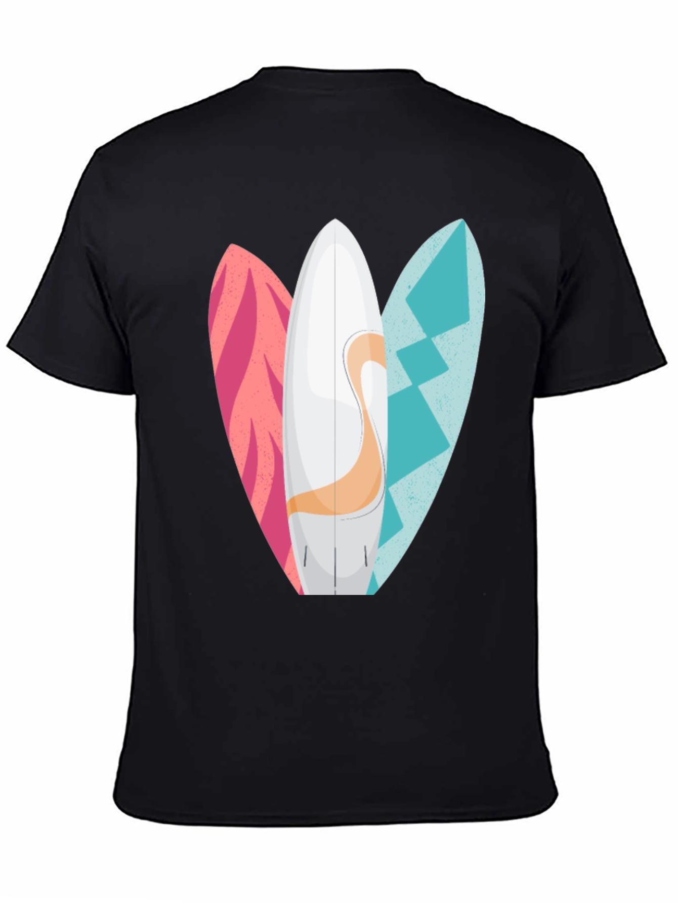 Surfboards Graphic Mens Black T-Shirt