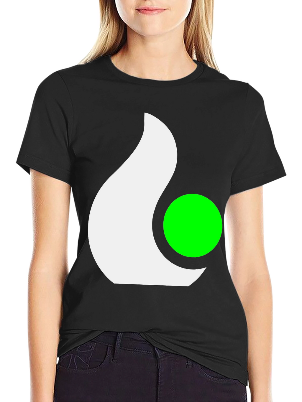 Abstract Graphic Tee - Casual Black T-Shirt