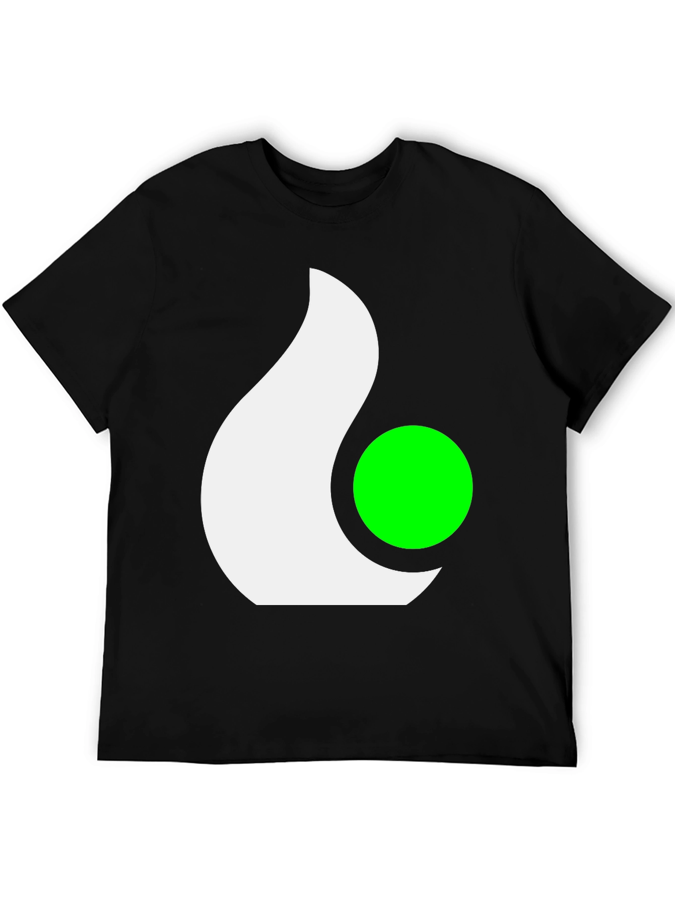 Abstract Graphic Tee - Casual Black T-Shirt
