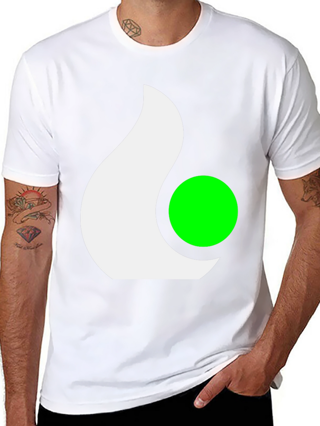 Abstract Graphic Tee - Casual Black T-Shirt
