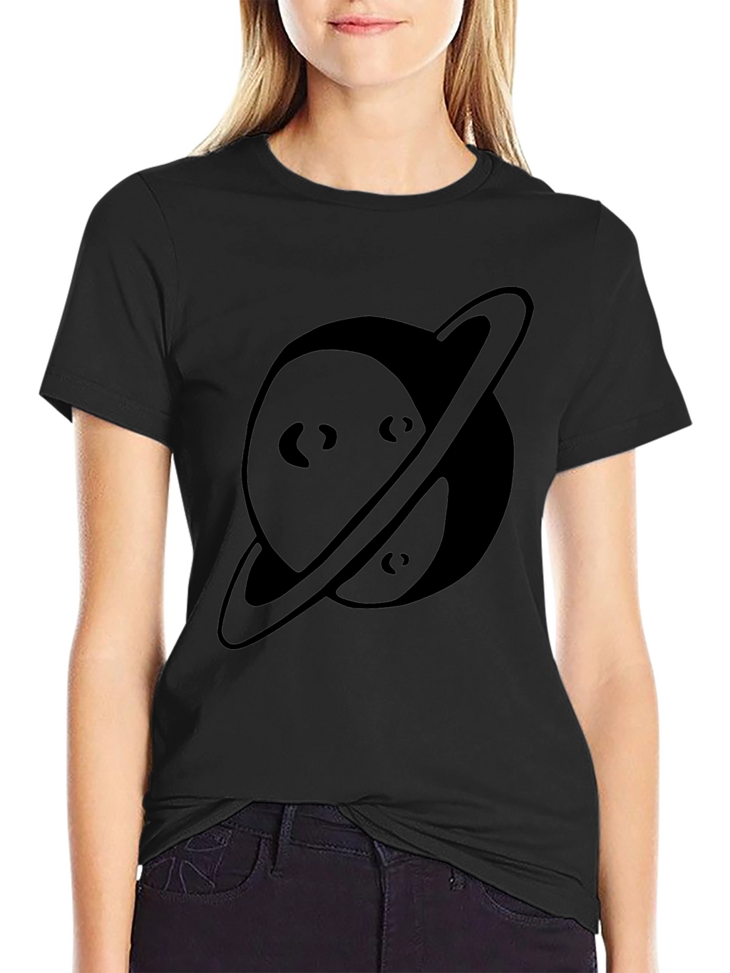 Planet Graphic Black T-Shirt - Casual Comfort