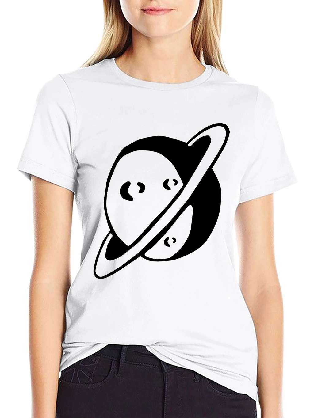 Planet Graphic Black T-Shirt - Casual Comfort