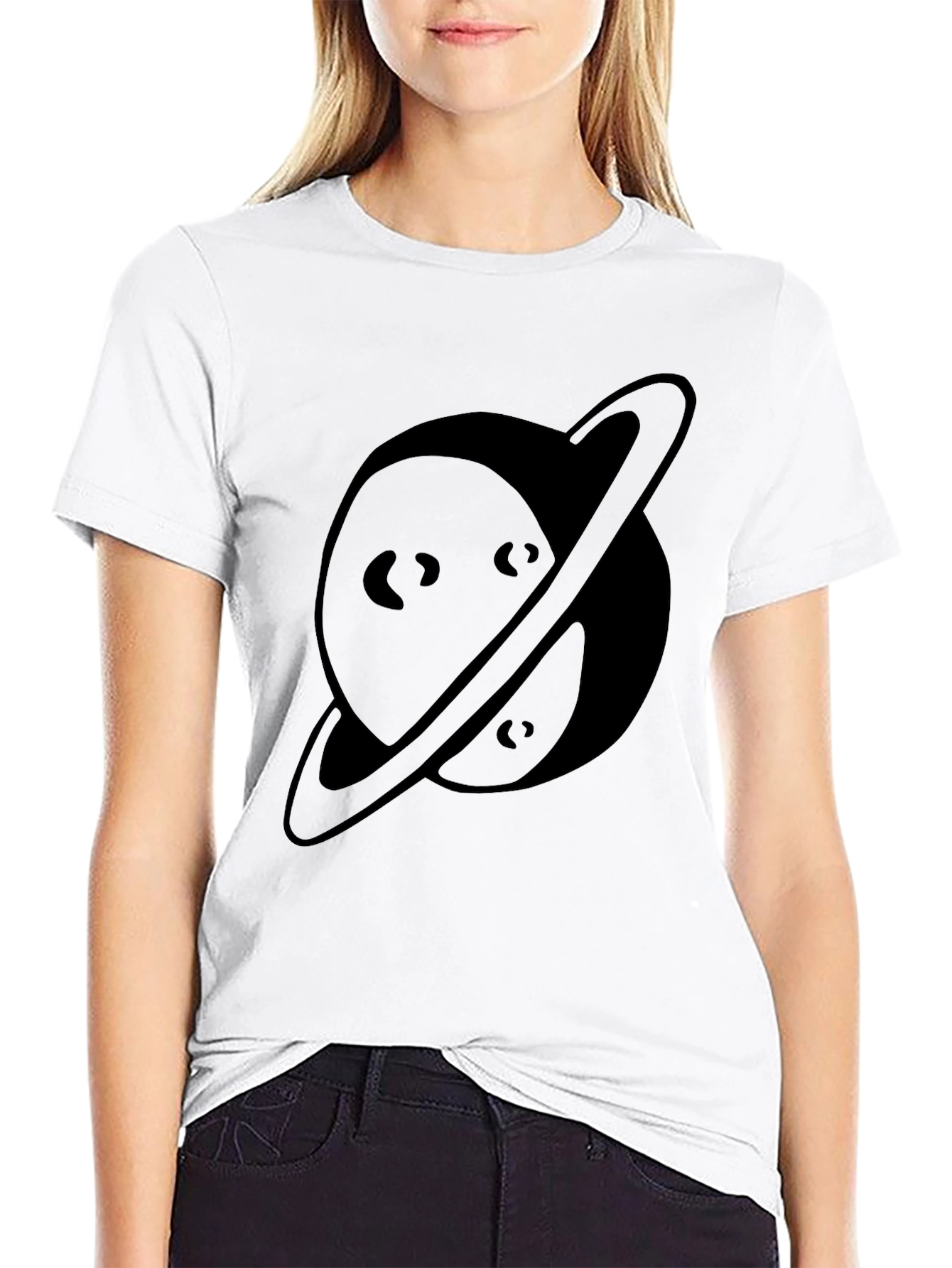Planet Graphic Black T-Shirt - Casual Comfort