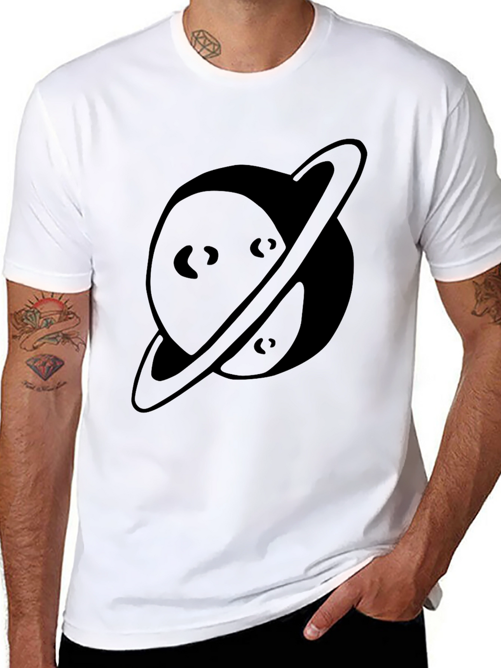 Planet Graphic Black T-Shirt - Casual Comfort