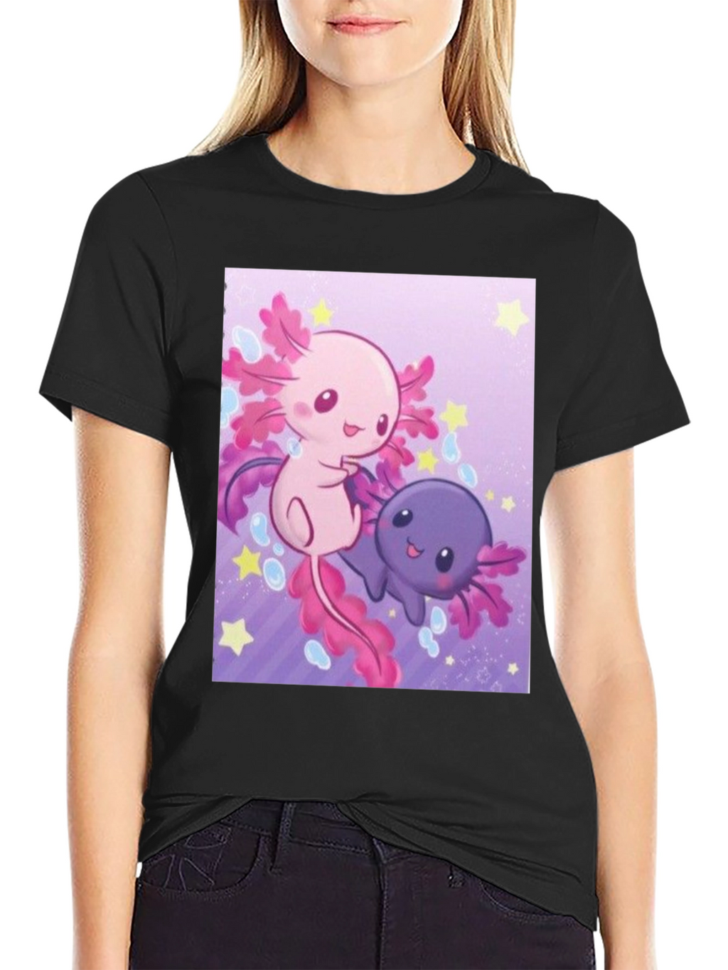 Axolotl Cartoon Graphic T-Shirt