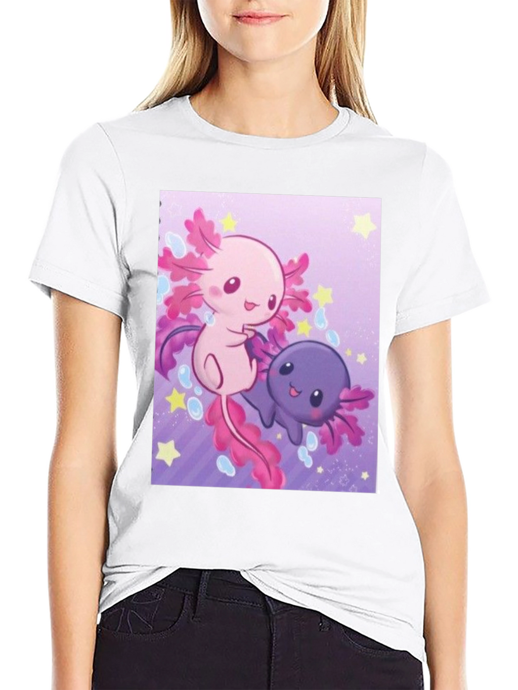 Axolotl Cartoon Graphic T-Shirt
