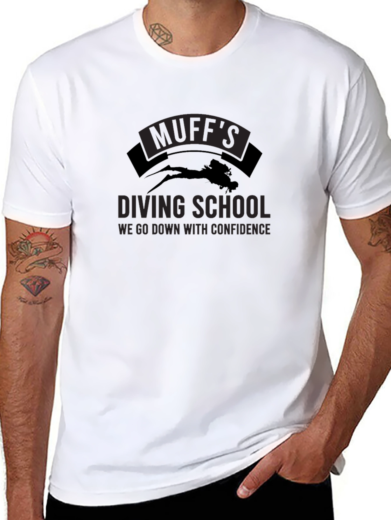 Muffs Diving School T-Shirt - Go Down With Confidence