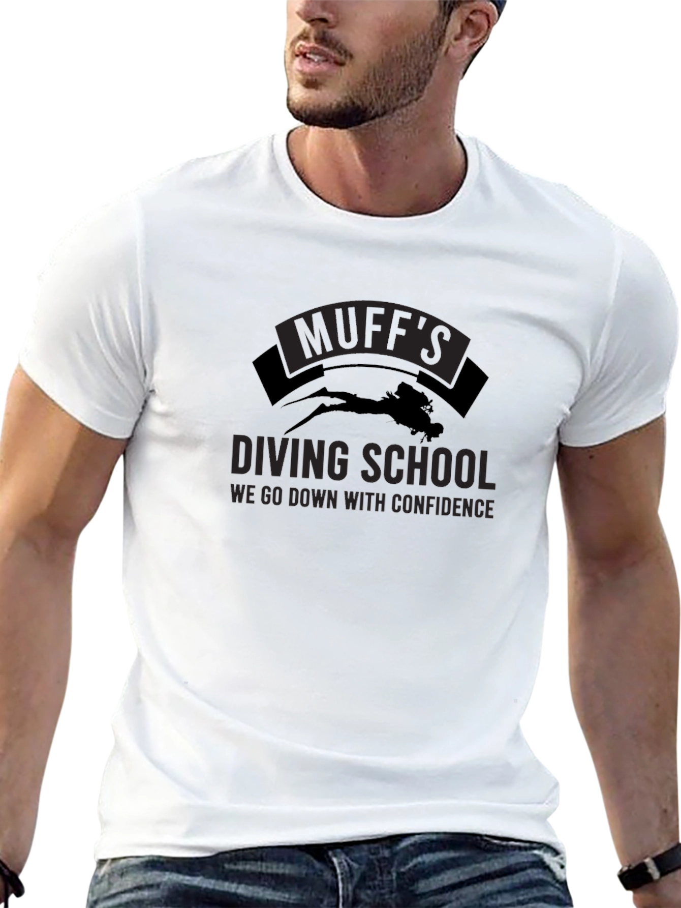 Muffs Diving School T-Shirt - Go Down With Confidence