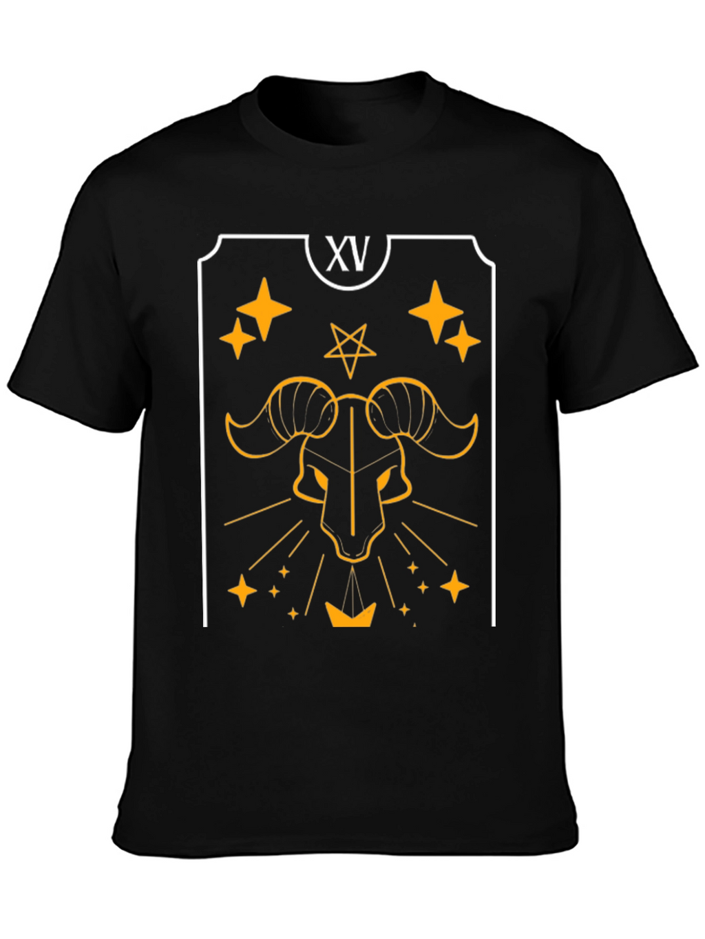 Devil Tarot Card Graphic Tee - Black