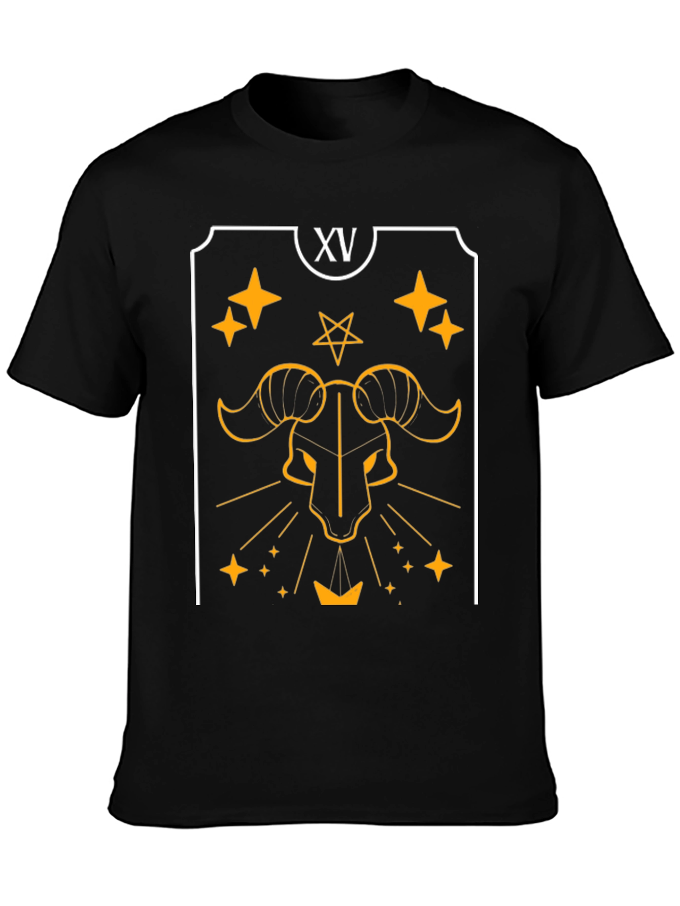 Devil Tarot Card Graphic Tee - Black