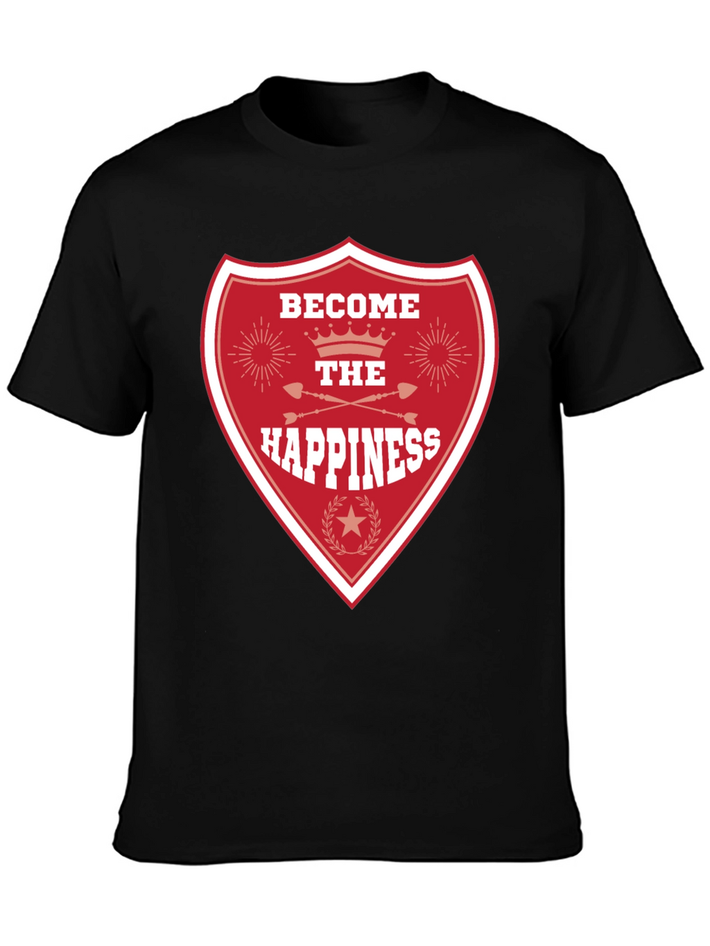 Become the Happiness Graphic Tee - Black