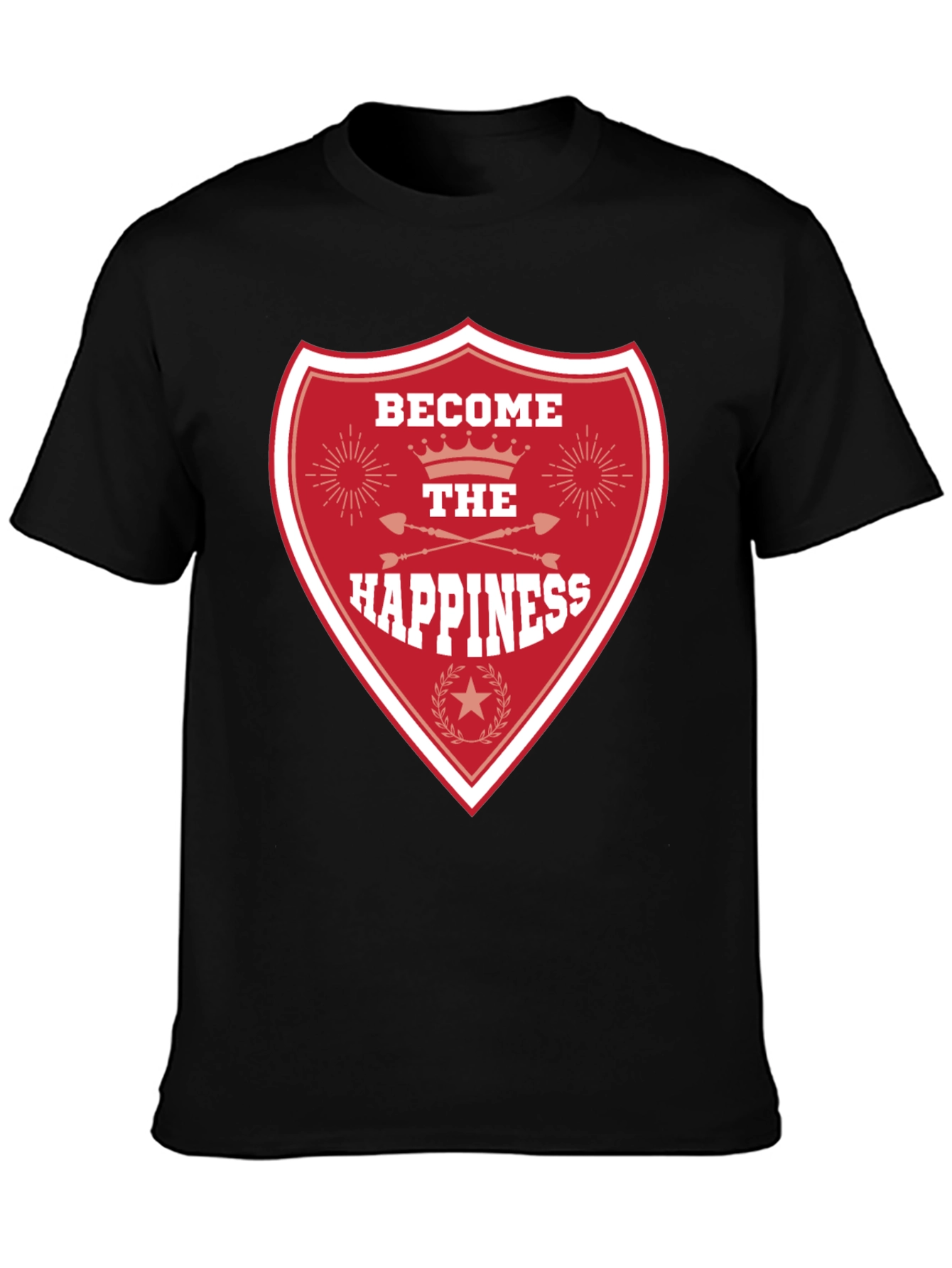Become the Happiness Graphic Tee - Black