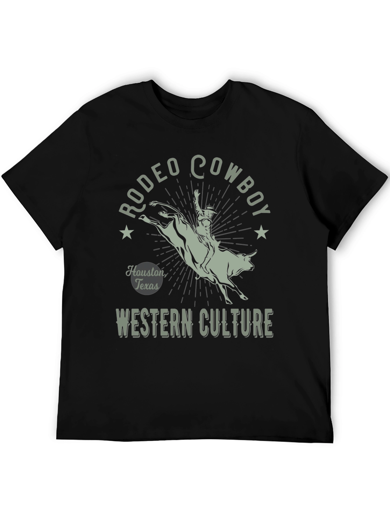 Rodeo Cowboy Graphic Tee - Western Culture Black T-Shirt