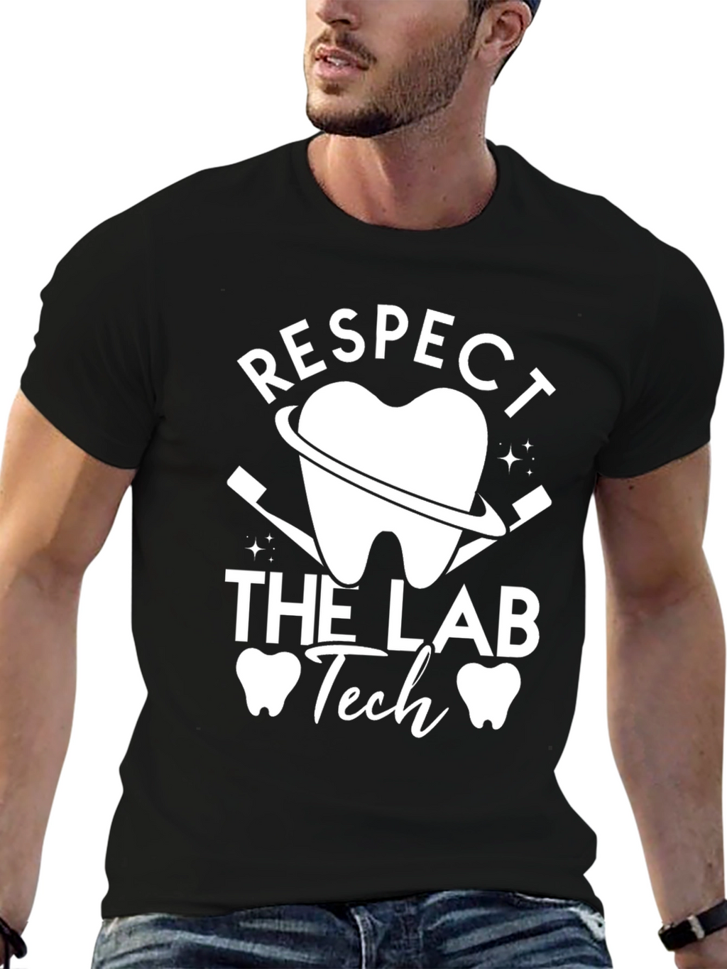 Respect the Lab Tech T-Shirt Dental Hygienist Gift