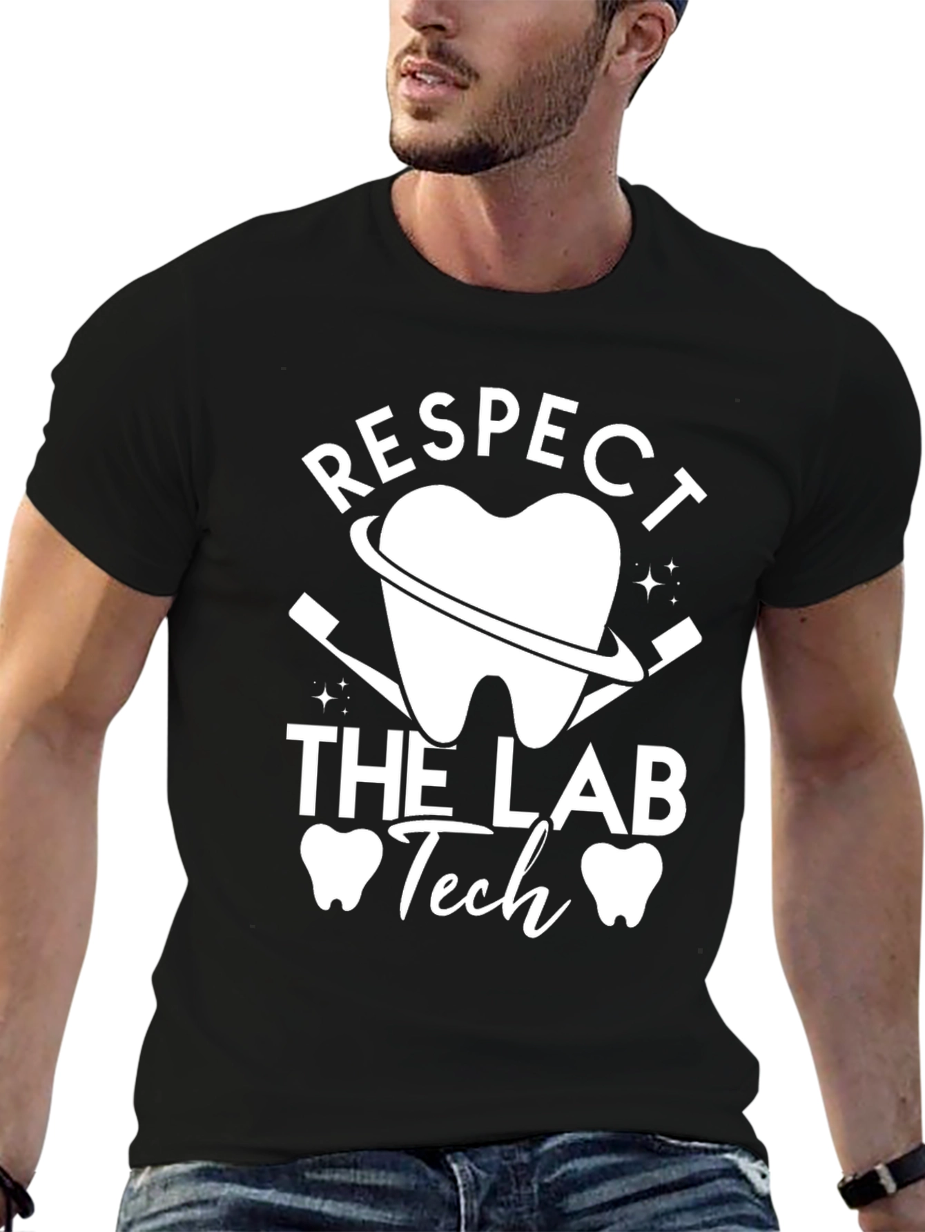 Respect the Lab Tech T-Shirt Dental Hygienist Gift