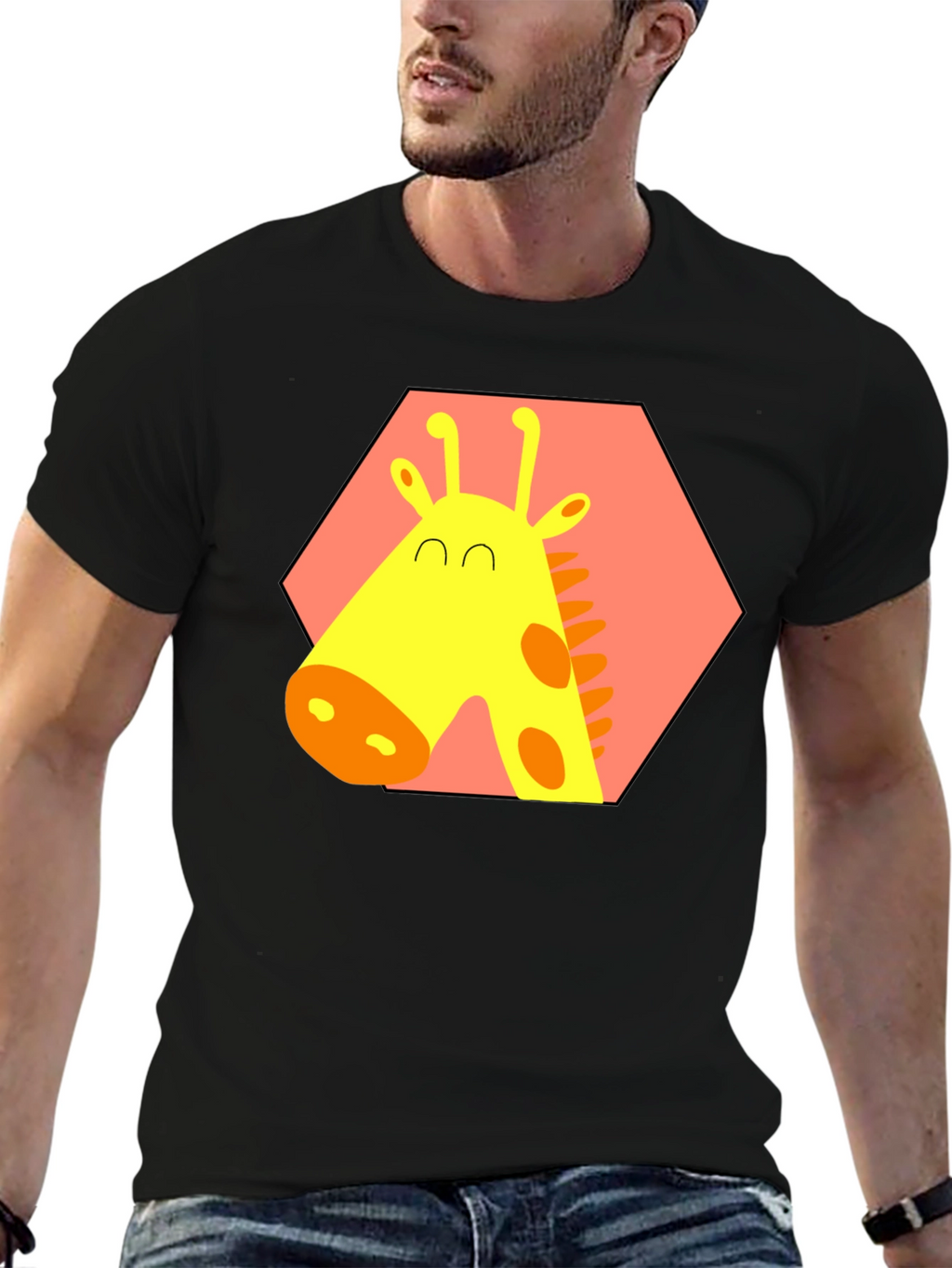 Giraffe Graphic Tee - Fun Animal Print Shirt