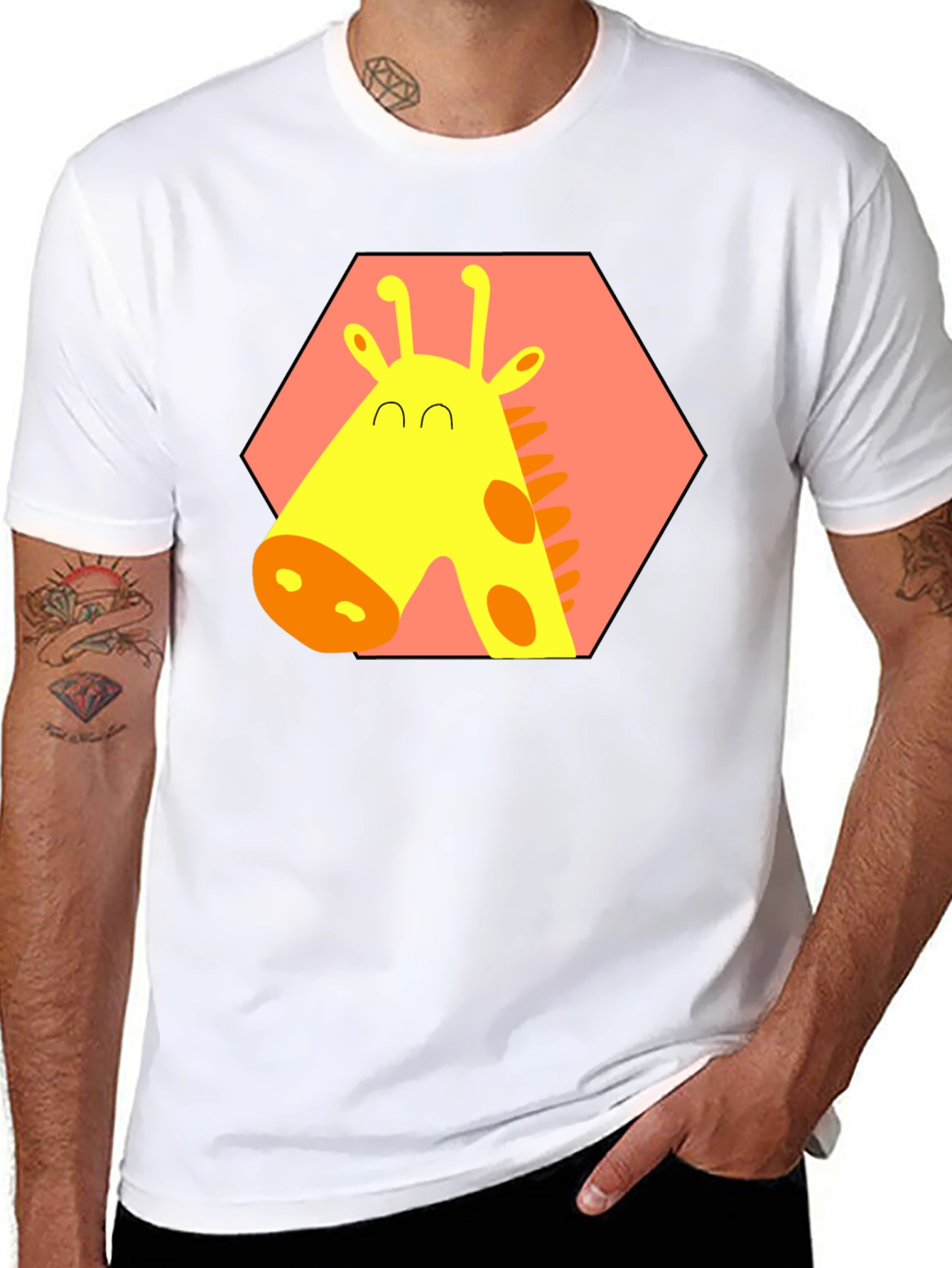 Giraffe Graphic Tee - Fun Animal Print Shirt