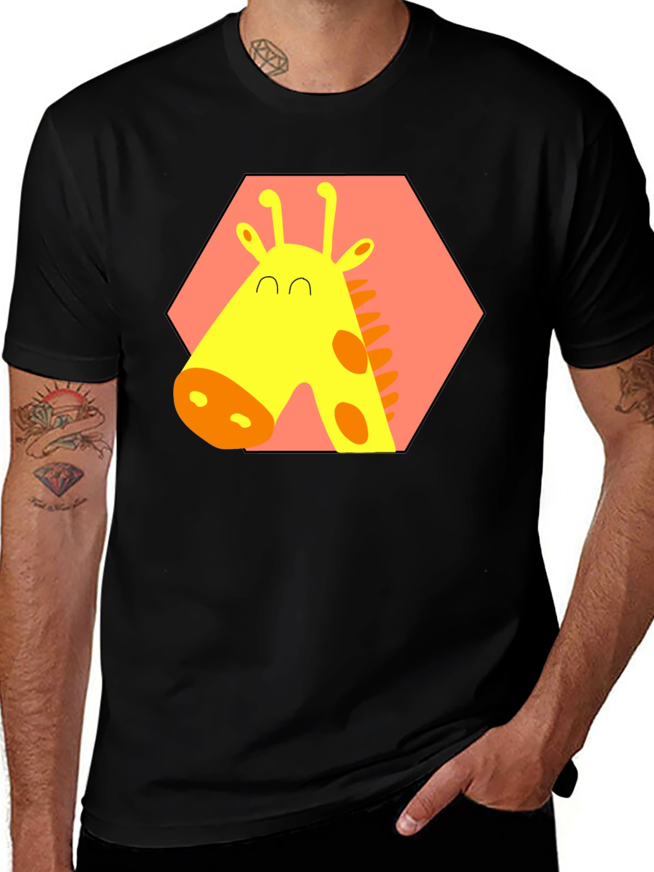 Giraffe Graphic Tee - Fun Animal Print Shirt