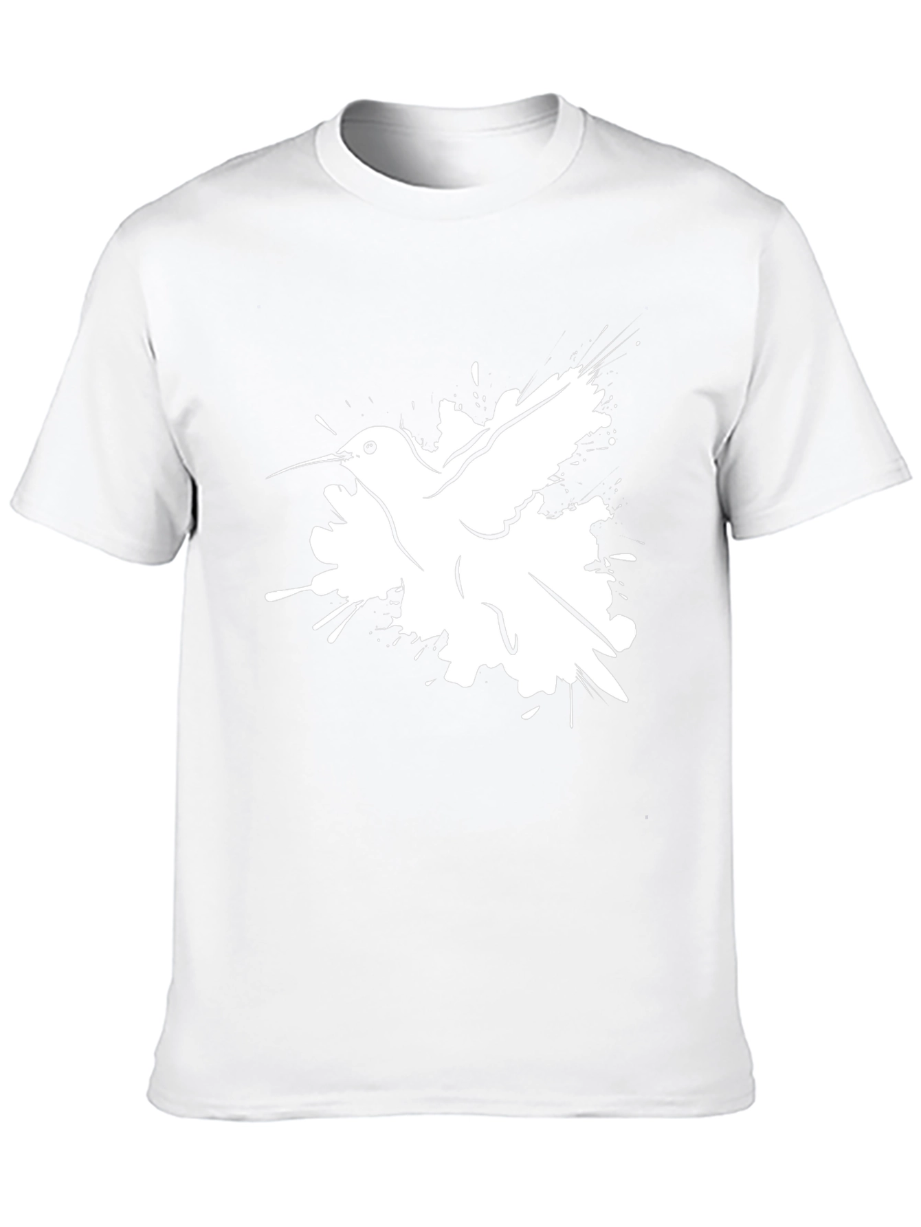 Hummingbird Graphic Print Black T-Shirt