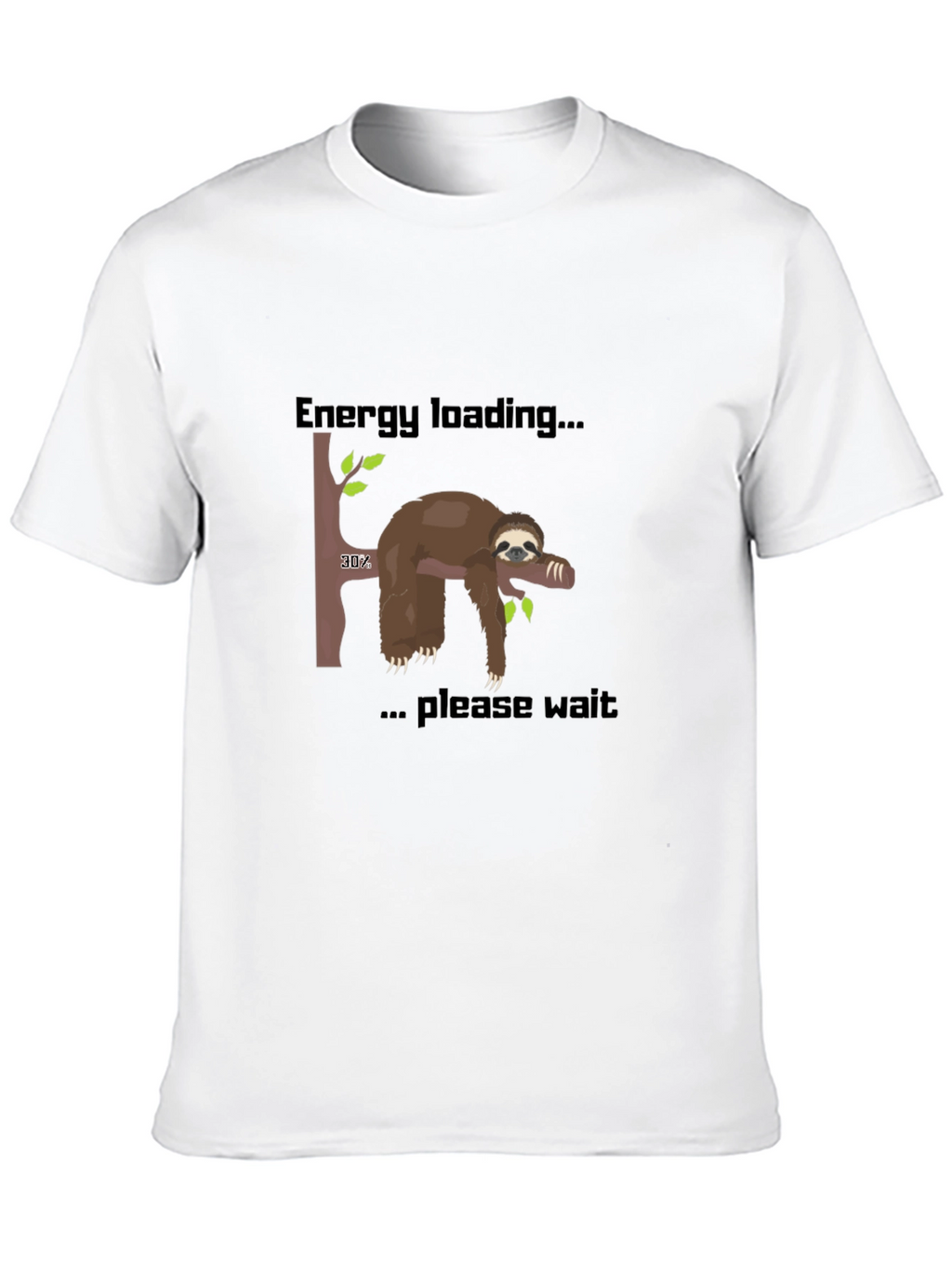 Energy Loading Sloth T-Shirt - Funny Graphic Tee