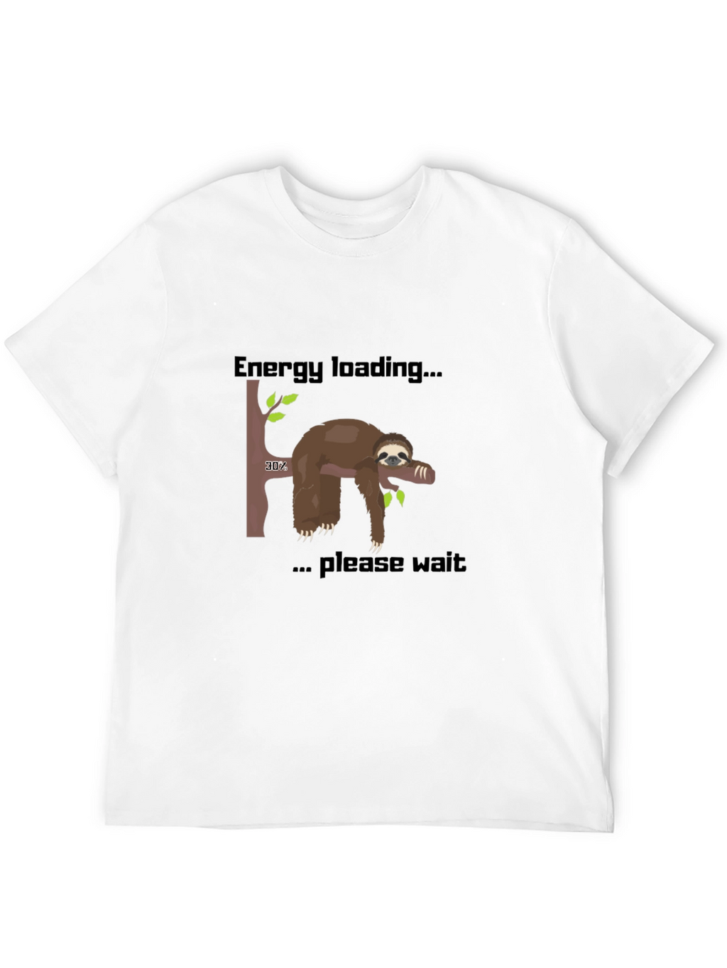 Energy Loading Sloth T-Shirt - Funny Graphic Tee