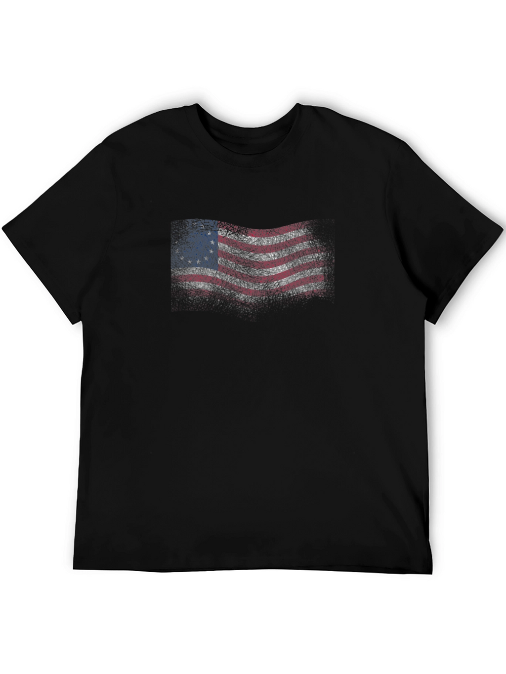 Distressed Betsy Ross Flag Graphic T-Shirt