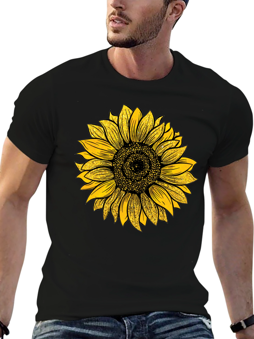 Sunflower Graphic T-Shirt - Black