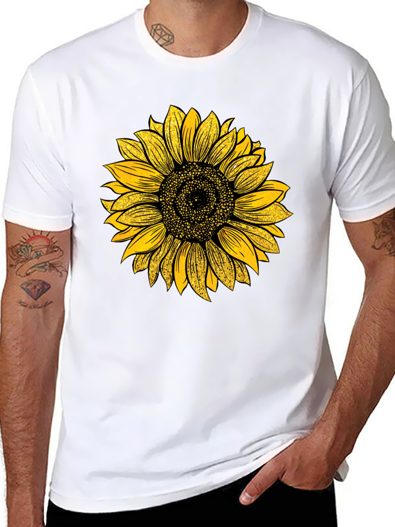 Sunflower Graphic T-Shirt - Black