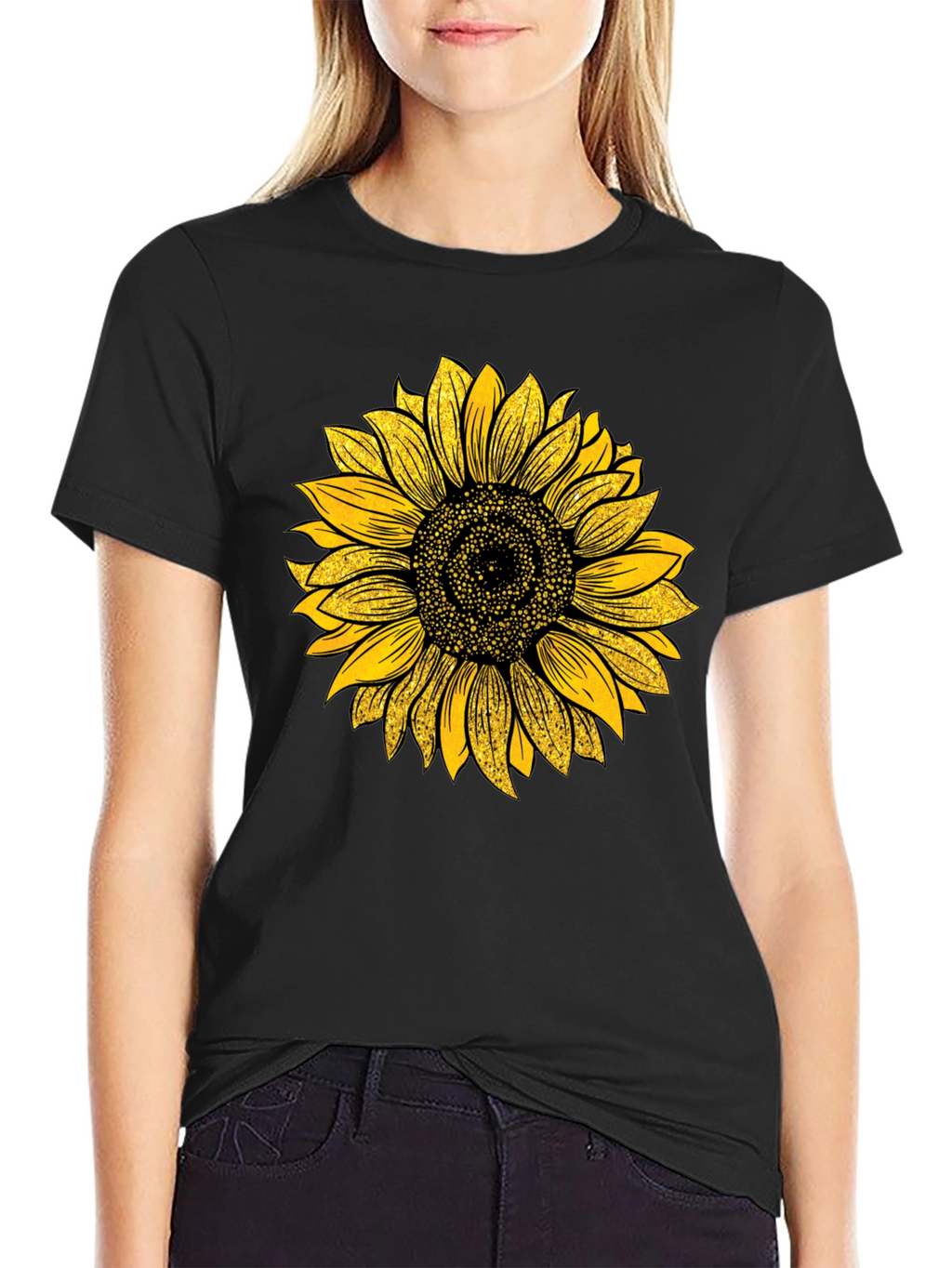 Sunflower Graphic T-Shirt - Black