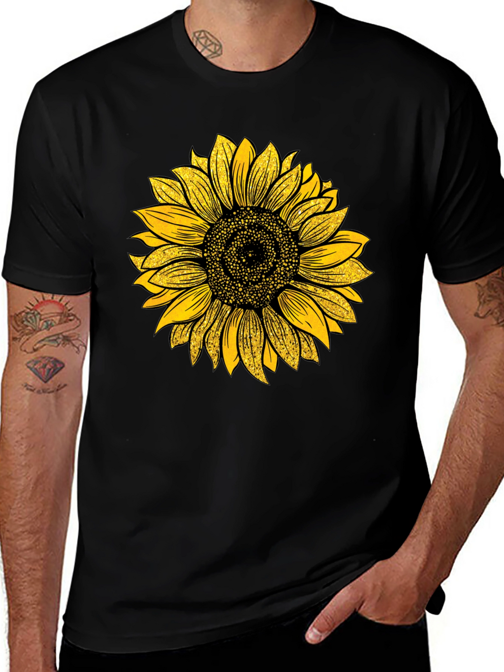 Sunflower Graphic T-Shirt - Black