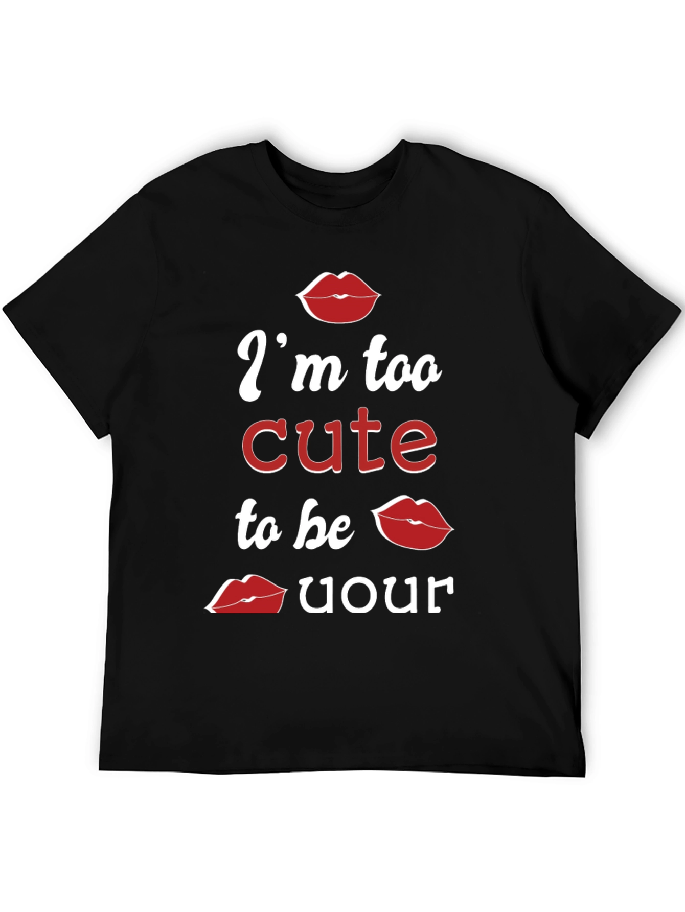 Cute Lips Graphic T-Shirt - Im Too Cute