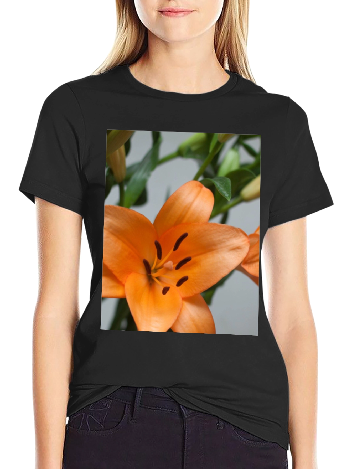 Orange Lily Graphic T-Shirt