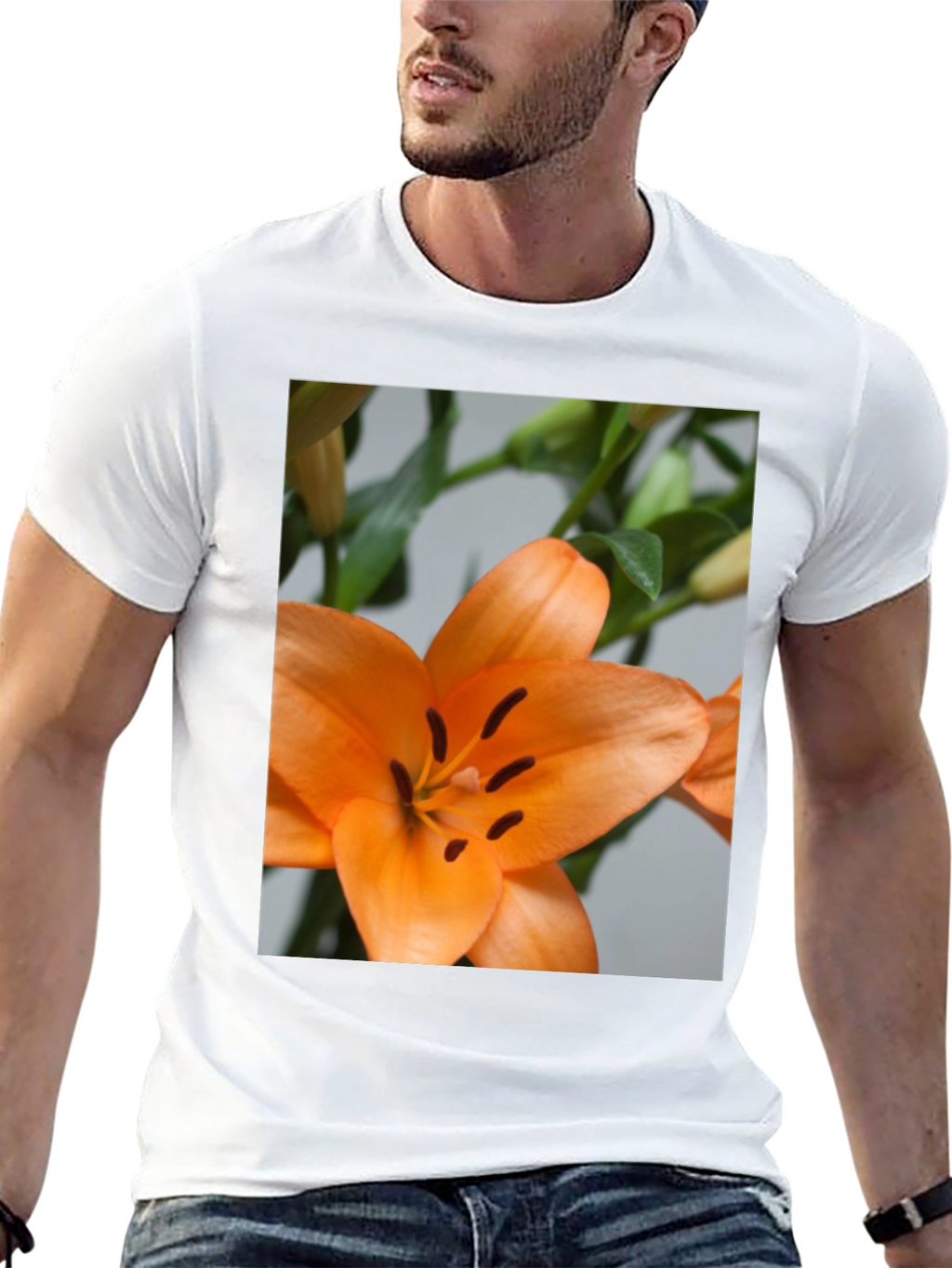 Orange Lily Graphic T-Shirt