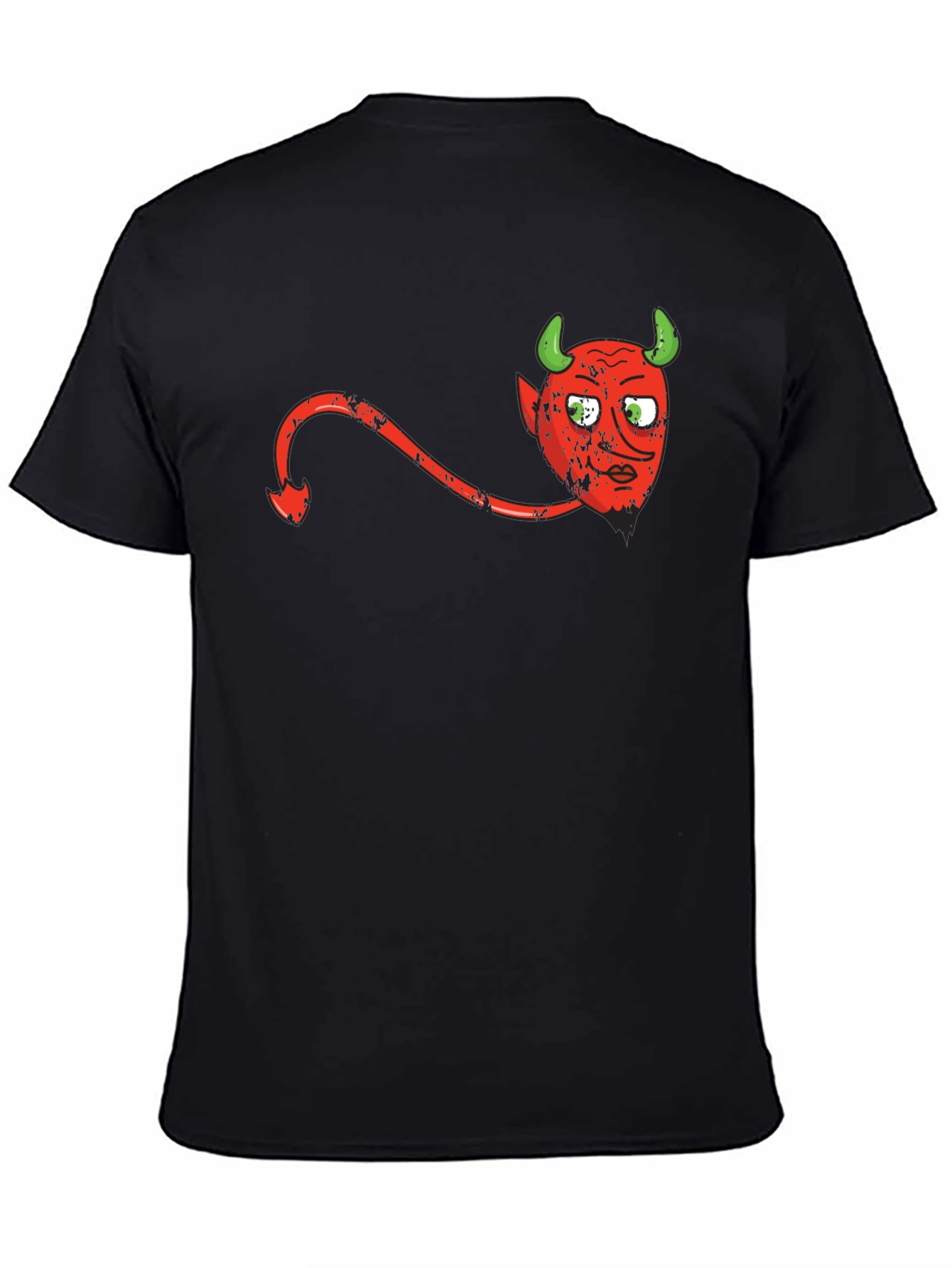 Devil Graphic Print Black T-Shirt