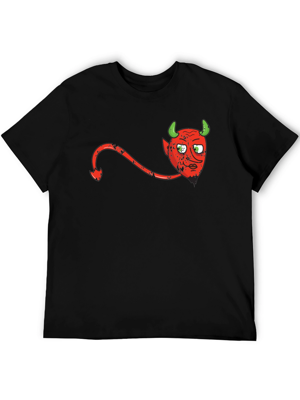 Devil Graphic Print Black T-Shirt
