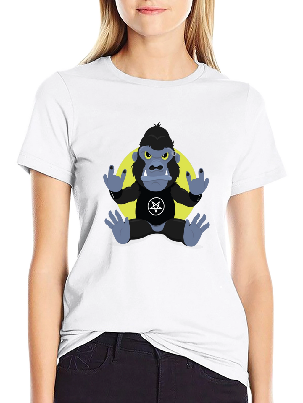 Rockin Gorilla Tee - Black Graphic T-Shirt