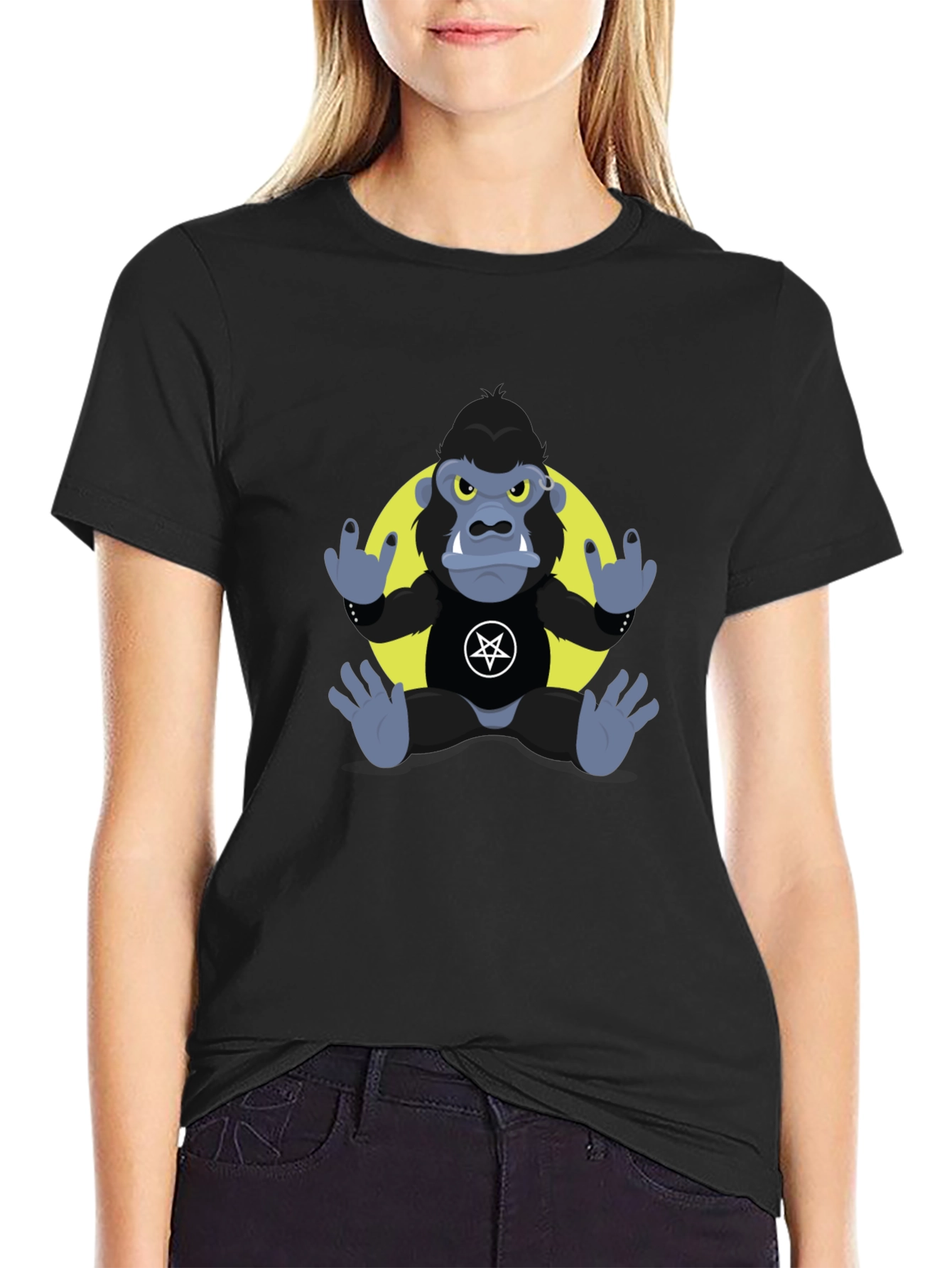 Rockin Gorilla Tee - Black Graphic T-Shirt